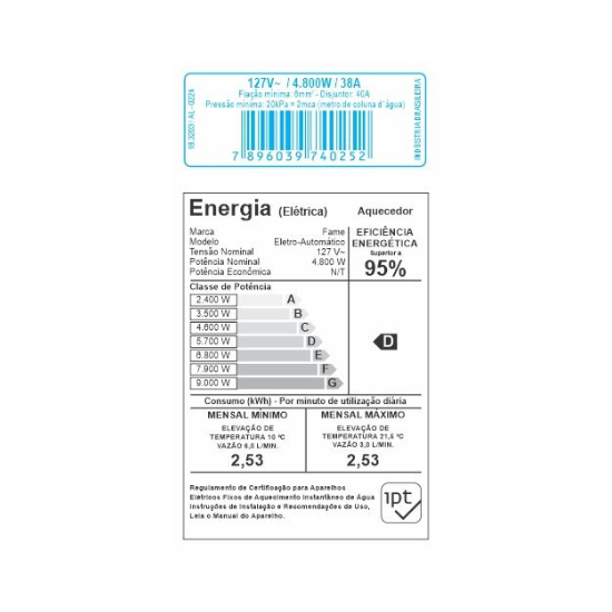 Aquecedor Fame Termoplast 220v 5400w - Imagem 3