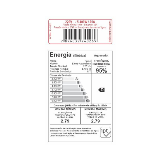 Aquecedor Fame Termoplast 220v 5400w - Imagem 2