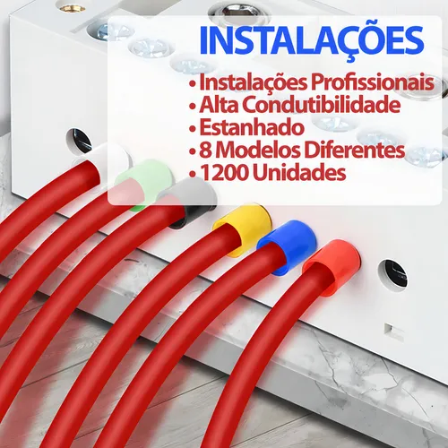 Terminais Variados Luatek kit 1.200pçs - Imagem 8