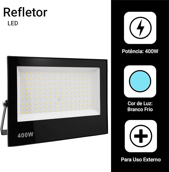 Refletor Led 400w Roya SMD IP66 6,0k - Imagem 6