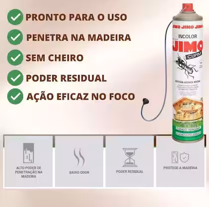 Mata Cupim Jimo Spray Incolor 400ml - Imagem 3