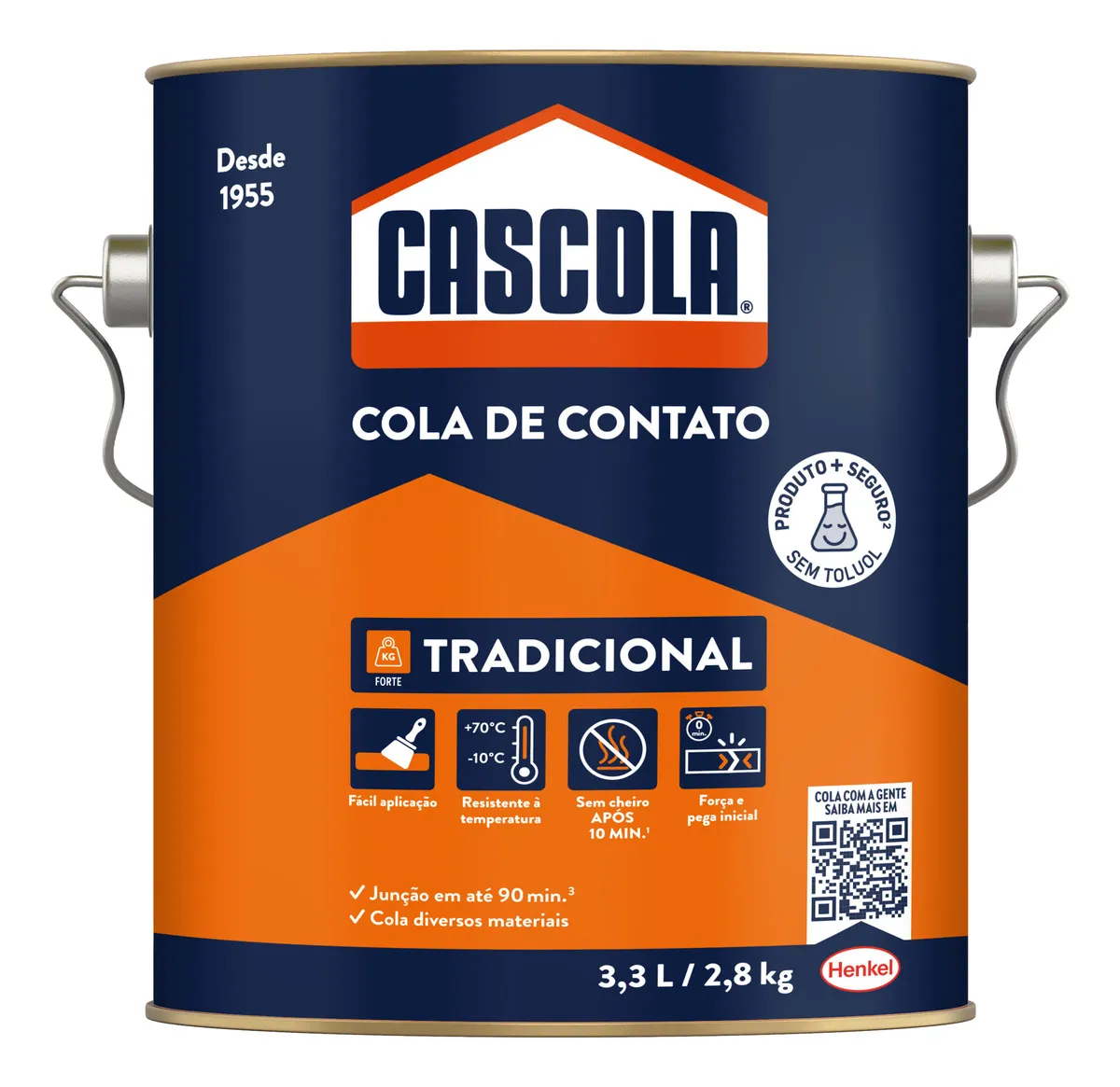 Cola de Contato Cascola Tradicional 2,8kg - Imagem 2