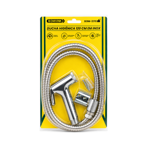 Ducha Higiênica Banheiro 120cm Em Inox Bomvink Bom-2170