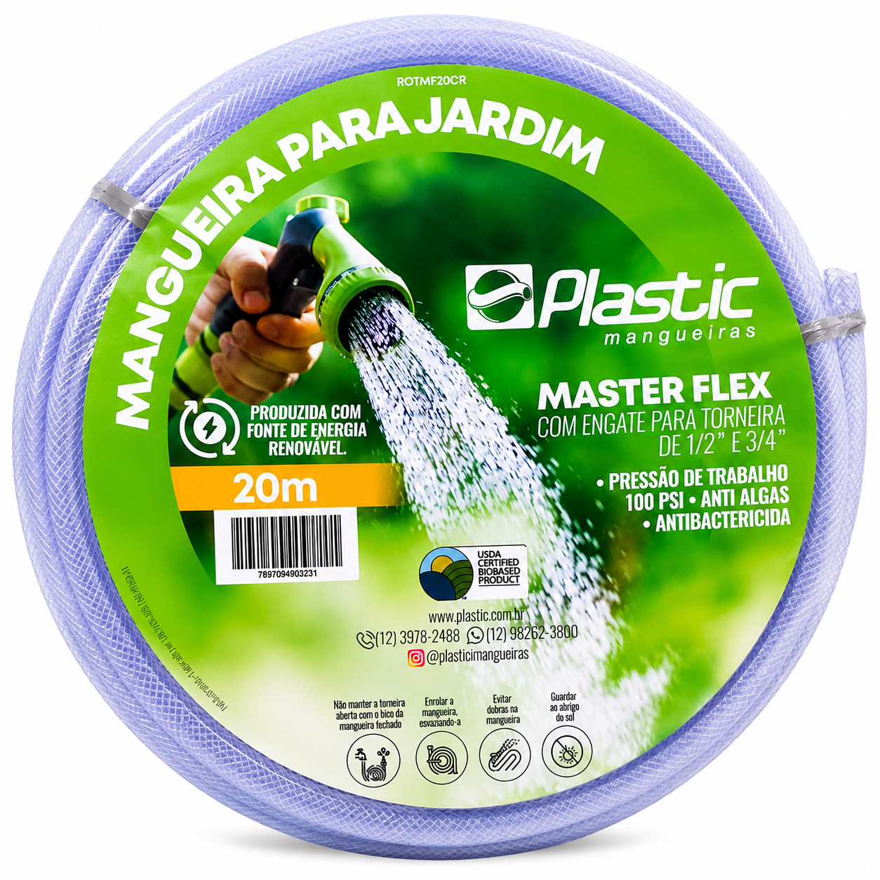 Mangueira Jardim Masterflex 20m 7/8" c/ Esguicho e Engate (cópia)