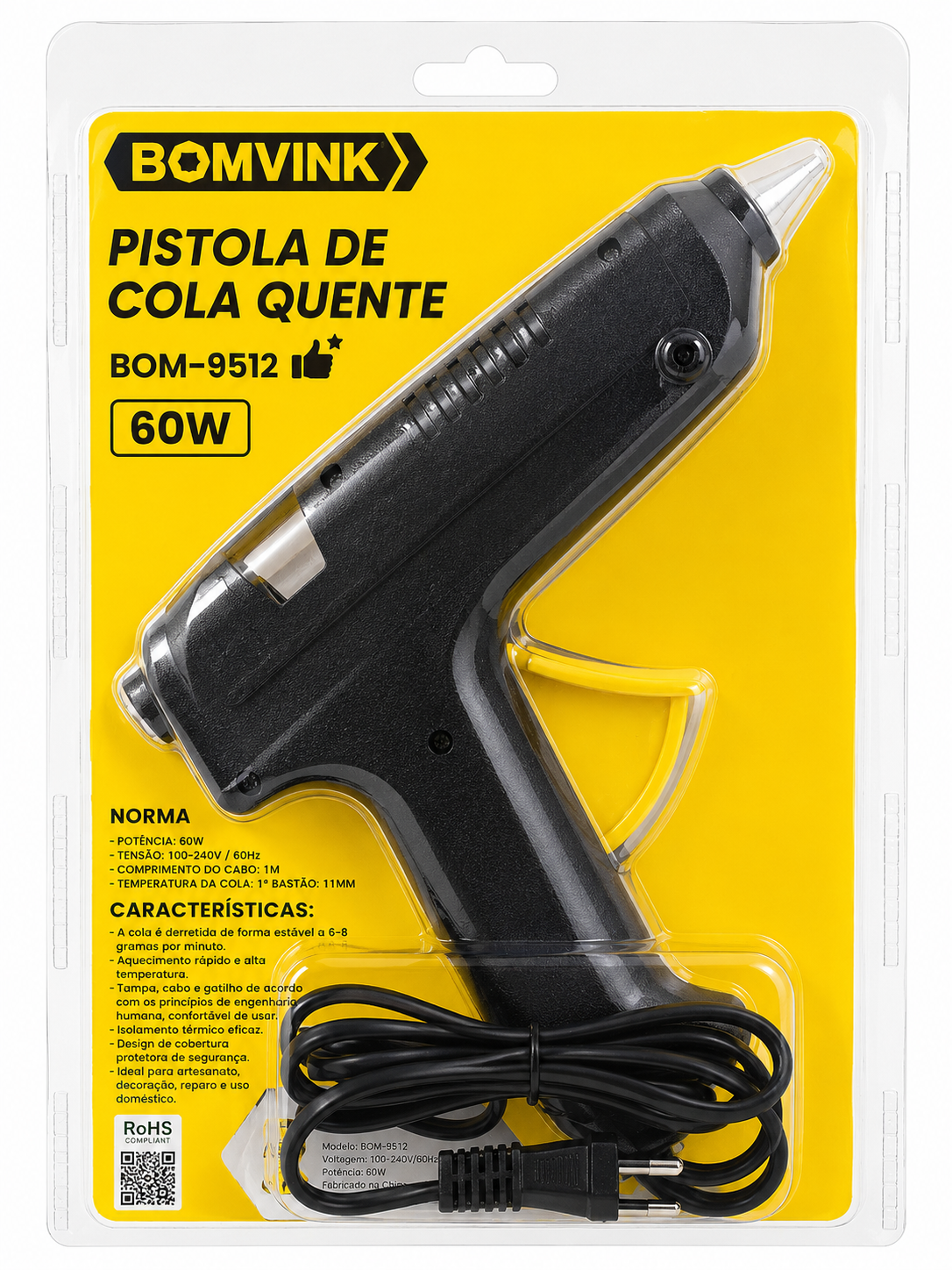 Pistola De Cola Quente Silicone 60w Bivolt Bomvink Bom-9512 - Imagem 4