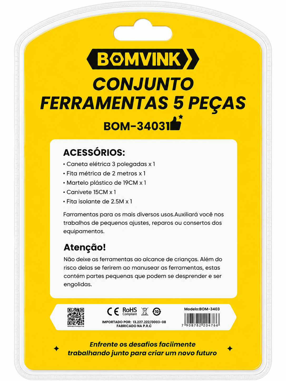 Kit De Ferramentas 5 Peças Bomvink Bom-3403 - Imagem 3