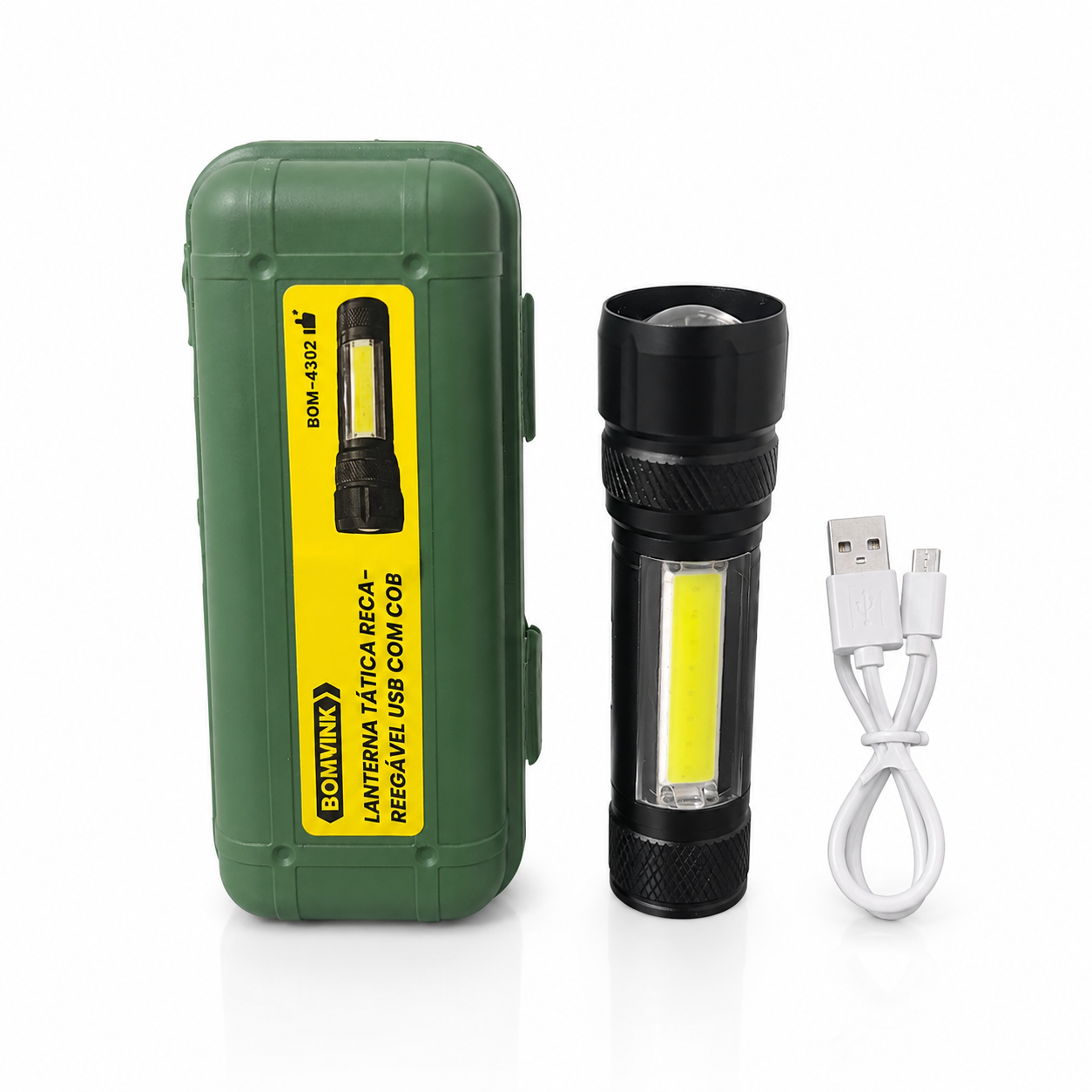 Lanterna Tática Led Recarregável USB - Imagem 4