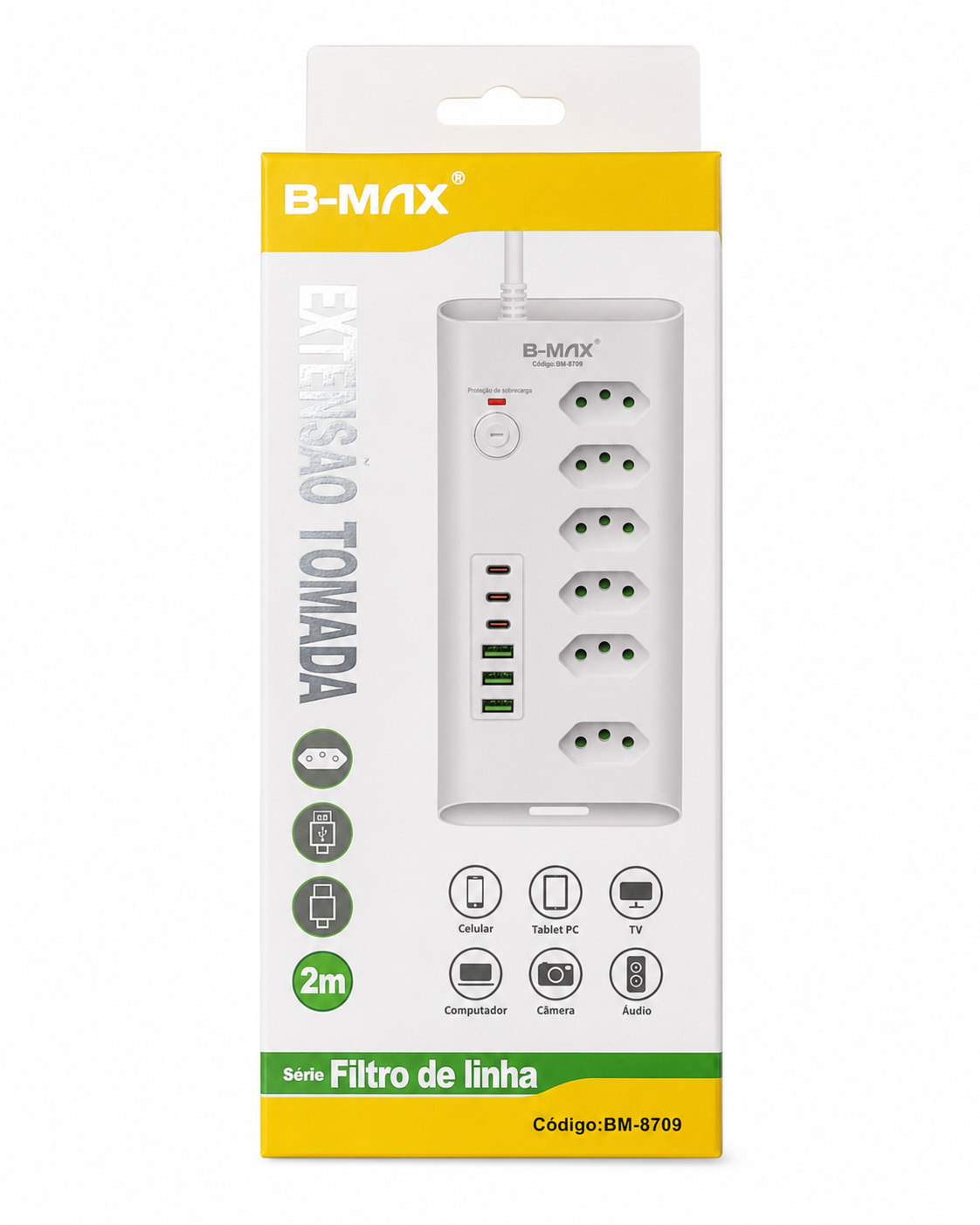 Extensão de Tomada B-Max BM-8709 - Imagem 3
