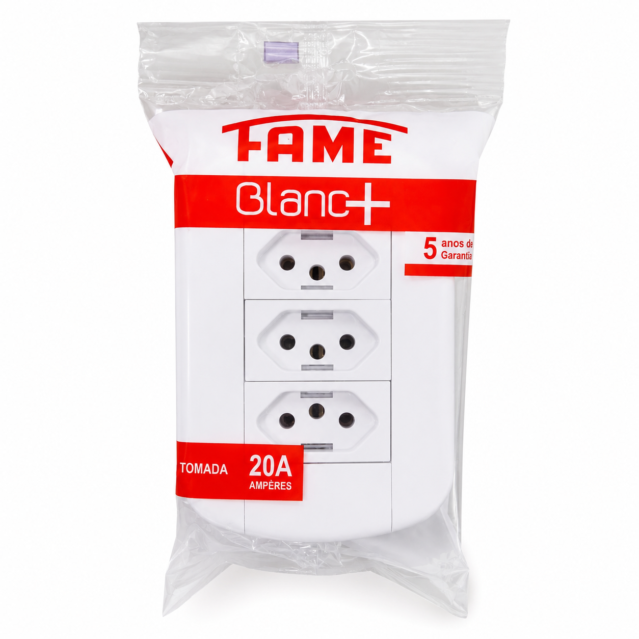 3 Tomadas 20A Fame Série Blanc+