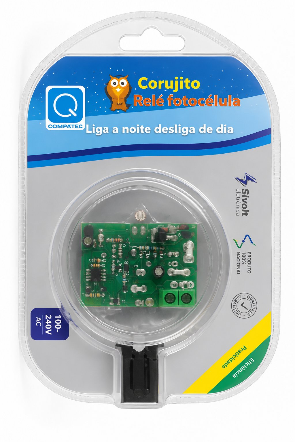 Relé Fotocélula Corujito Qualitronix