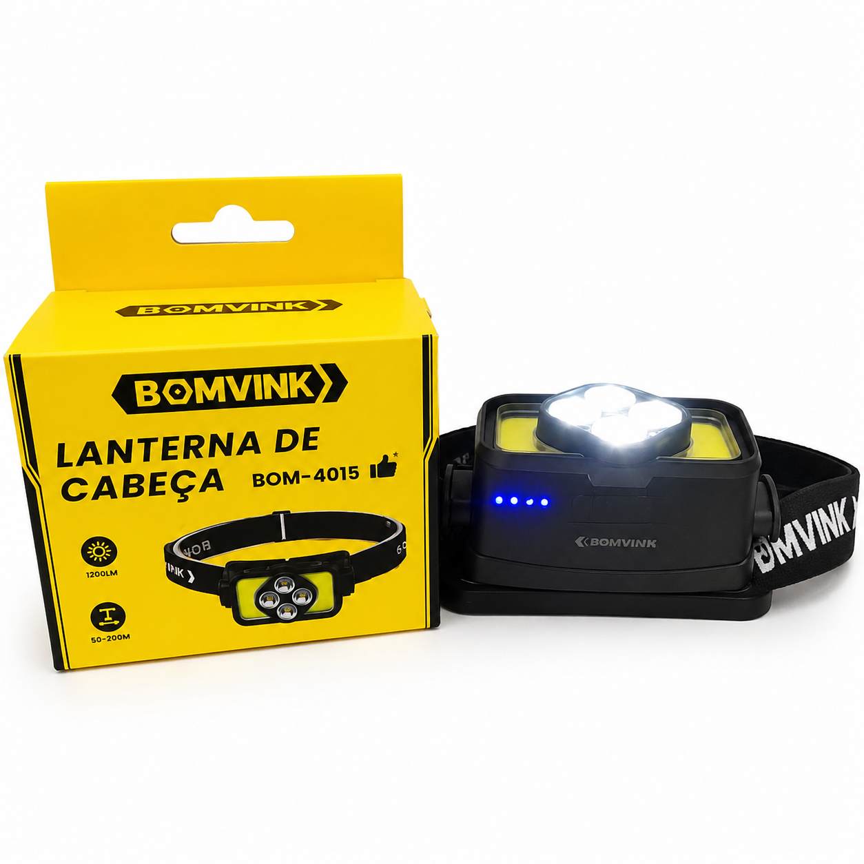 Lanterna De Cabeça Recarregável Bomvink BOM-4015 - Imagem 5
