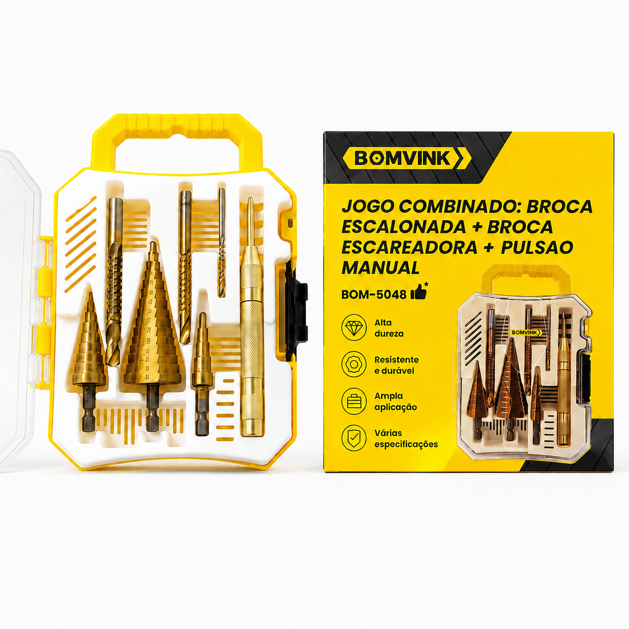 Kit Broca Escalonada Escareadora E Pulsão Manual - Imagem 3